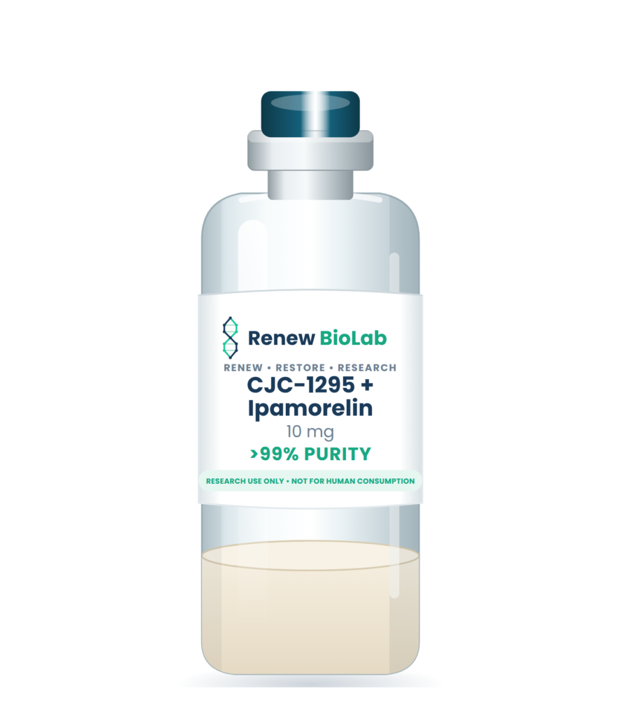 CJC-1295 plus Ipamorelin vial, For Research Use Only
