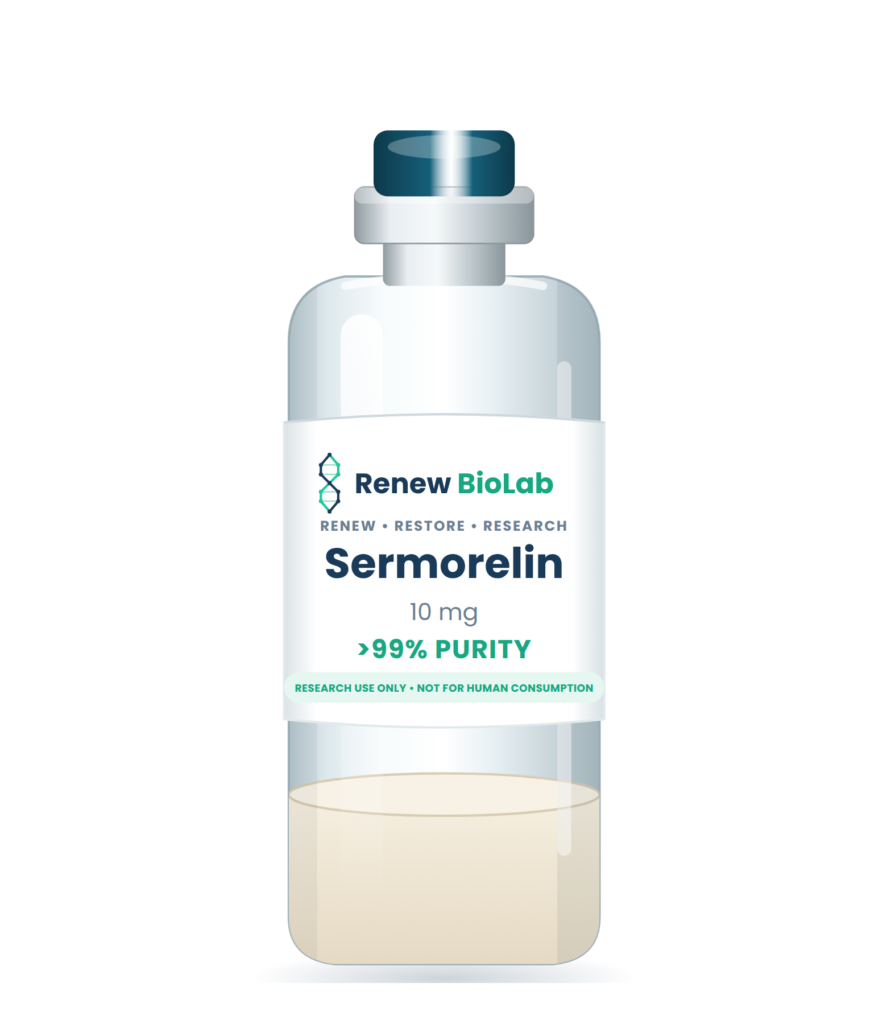 Sermorelin 10 mg vial, For Research Use Only